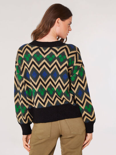 Geometric Chevron Jumper