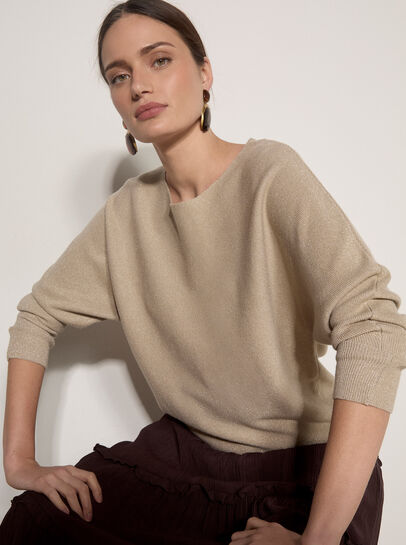Metallic Ribbed Knit Jumper