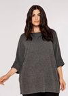 Curve Waffle Knit Top, Dark Grey - Charcoal, large