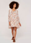 Floral Crochet Dress, Cream, large