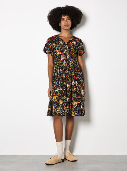 Botanical Floral Mini Dress
