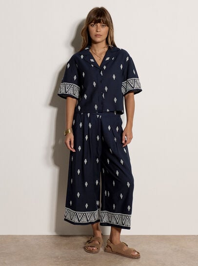 Cotton-Blend Embroidered Shirt