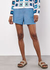 Lightweight Denim Shorts, Blue, large