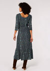 Paisley Print Midi Dress, Navy, large