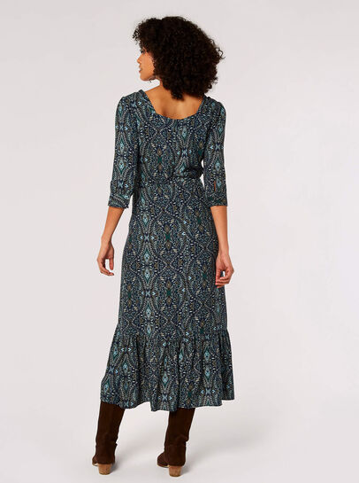 Paisley Print Midi Dress