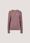 Scallop Pointelle Knit Jumper, Pink, large
