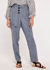High Waist Trousers, Blue, large