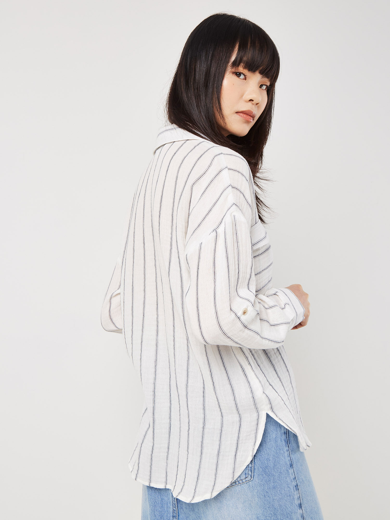 Cotton Stripe Boxy Shirt | Apricot Clothing Cotton Stripe Boxy Shirt | Apricot Clothing