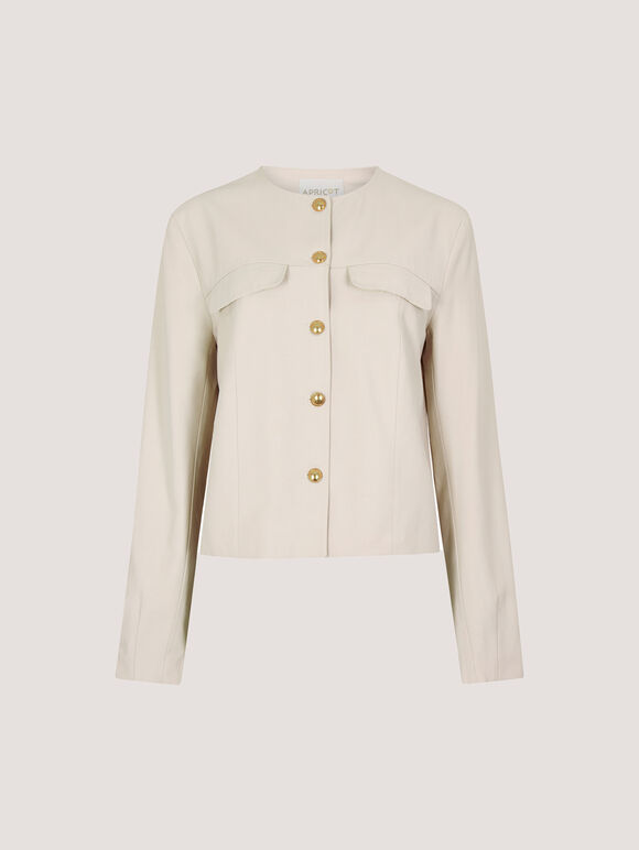 Tailored Lightweight Jacket, Stone, large