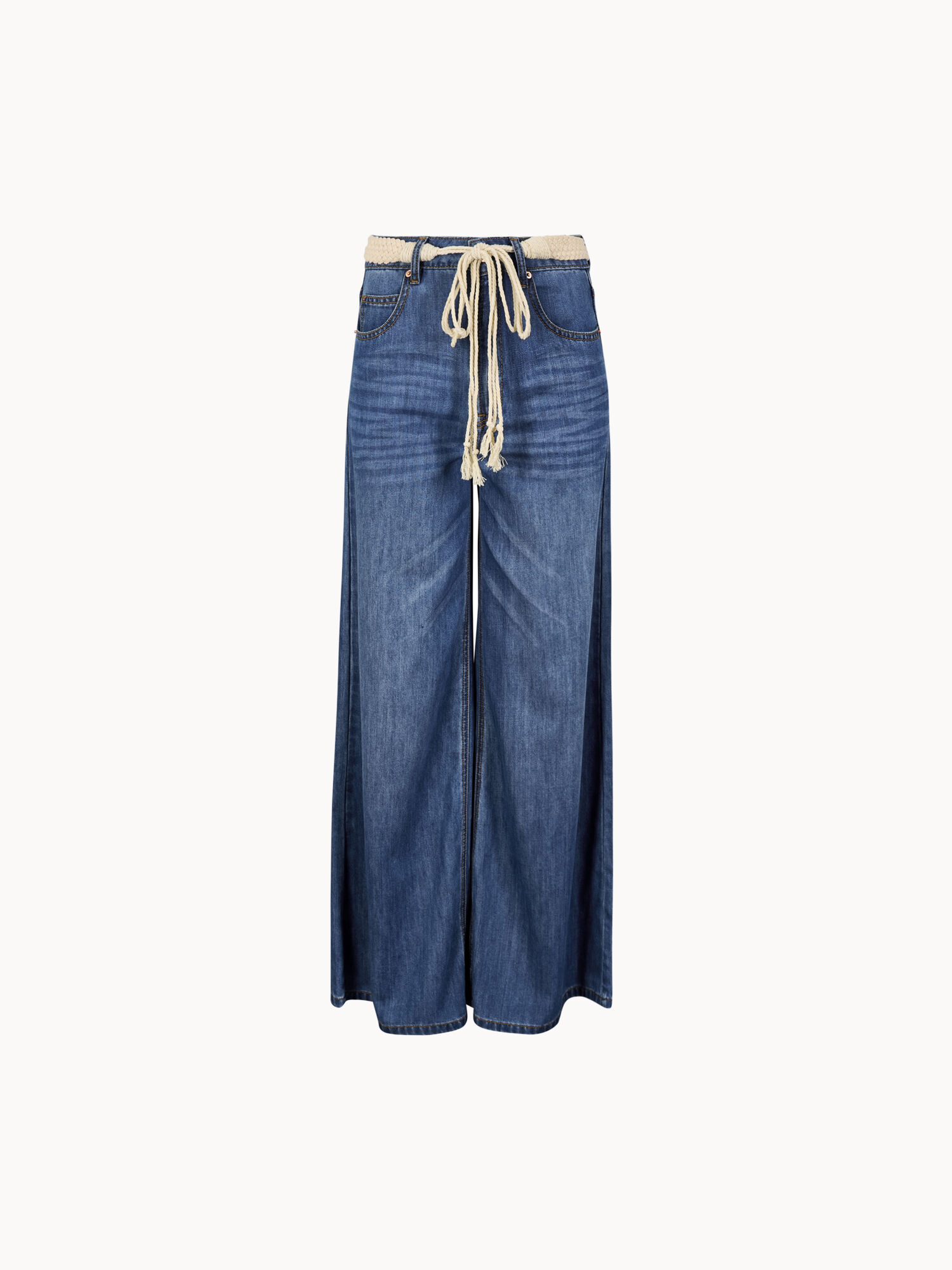 Zana Wide-Leg Cotton Blend Jeans | Apricot Clothing