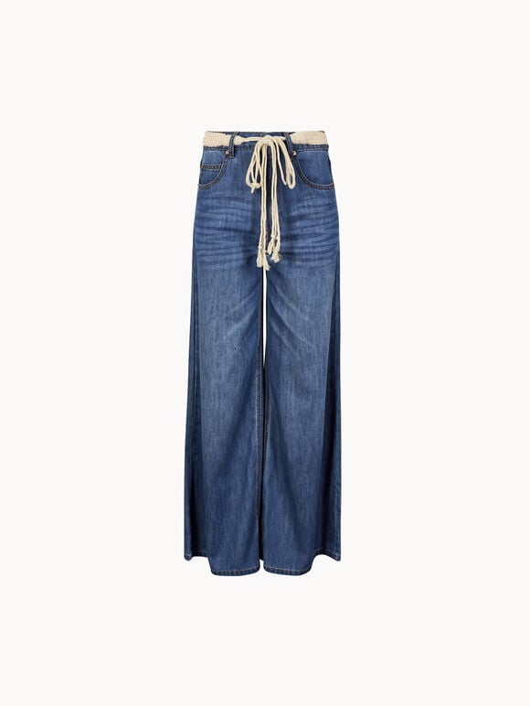 Zana Wide-Leg Jeans, Blue, large