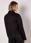 Cotton Cargo Jacket, Black, large