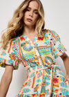 Tropical Patchwork Mini Dress, Assorted, large