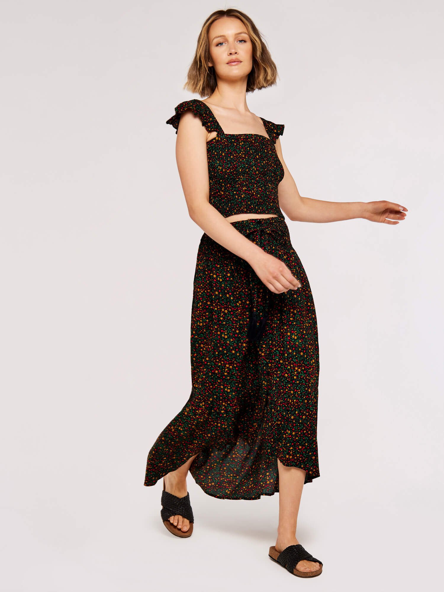 Ditsy online maxi skirt