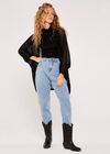 Wavy Cocoon Cardigan, Black, large