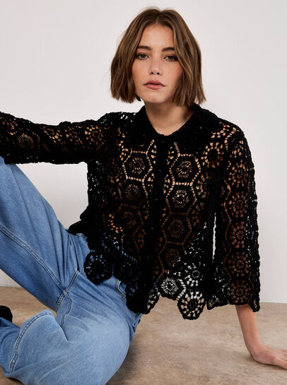 Geometric Crochet Shirt