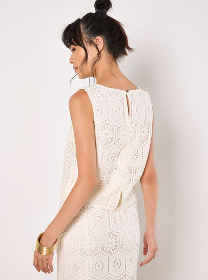 Crochet Lace Tile Shell Top