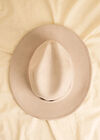 Wool Fedora Hat, White, large