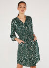 Painterly Dot Dress, Green, large
