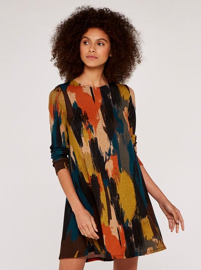 Paint Print Swing Mini Dress