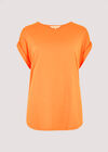 Curved Hem Tee, Orange, large