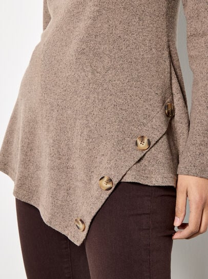 Asymmetric Hem Knit Top