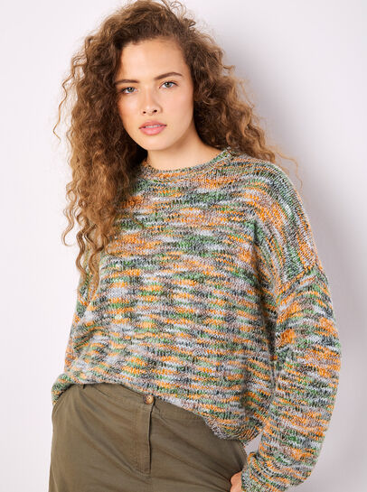Space Dye Boxy Jumper