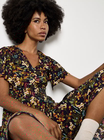 Botanical Floral Mini Dress