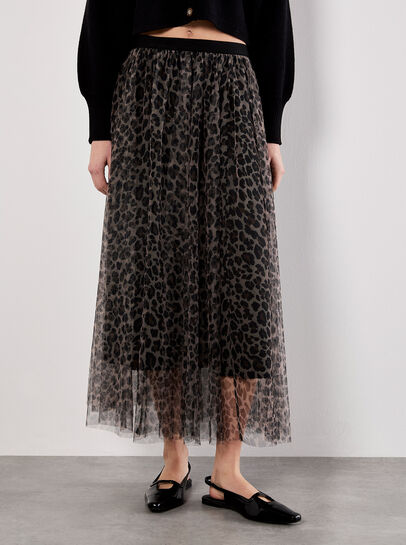 Leopard Tulle Skirt