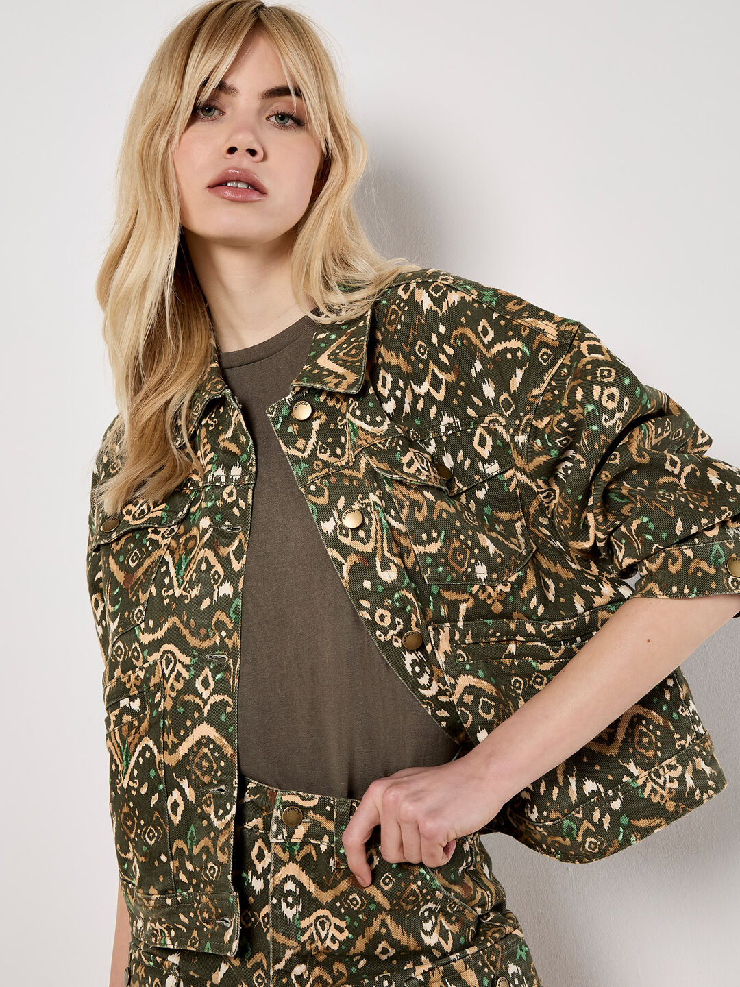 Ikat Denim Jacket