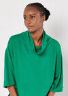 Soft Touch Cowl Neck Top, Green, large