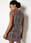 Colour Pop Tweed Shift Mini Dress, Black, large