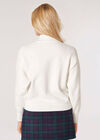 Oversized Mockneck Jumper, White, large