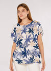 Ornamental Leaf Top, Blue, large