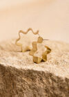 Gold Tone Zig Zag Earrings, Gold, large