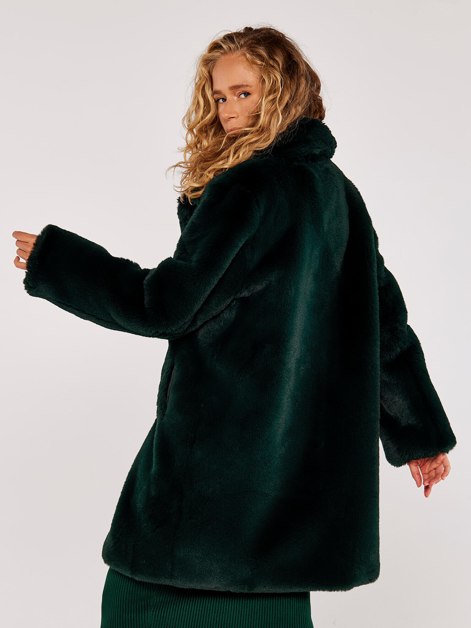 Green coat best sale fur