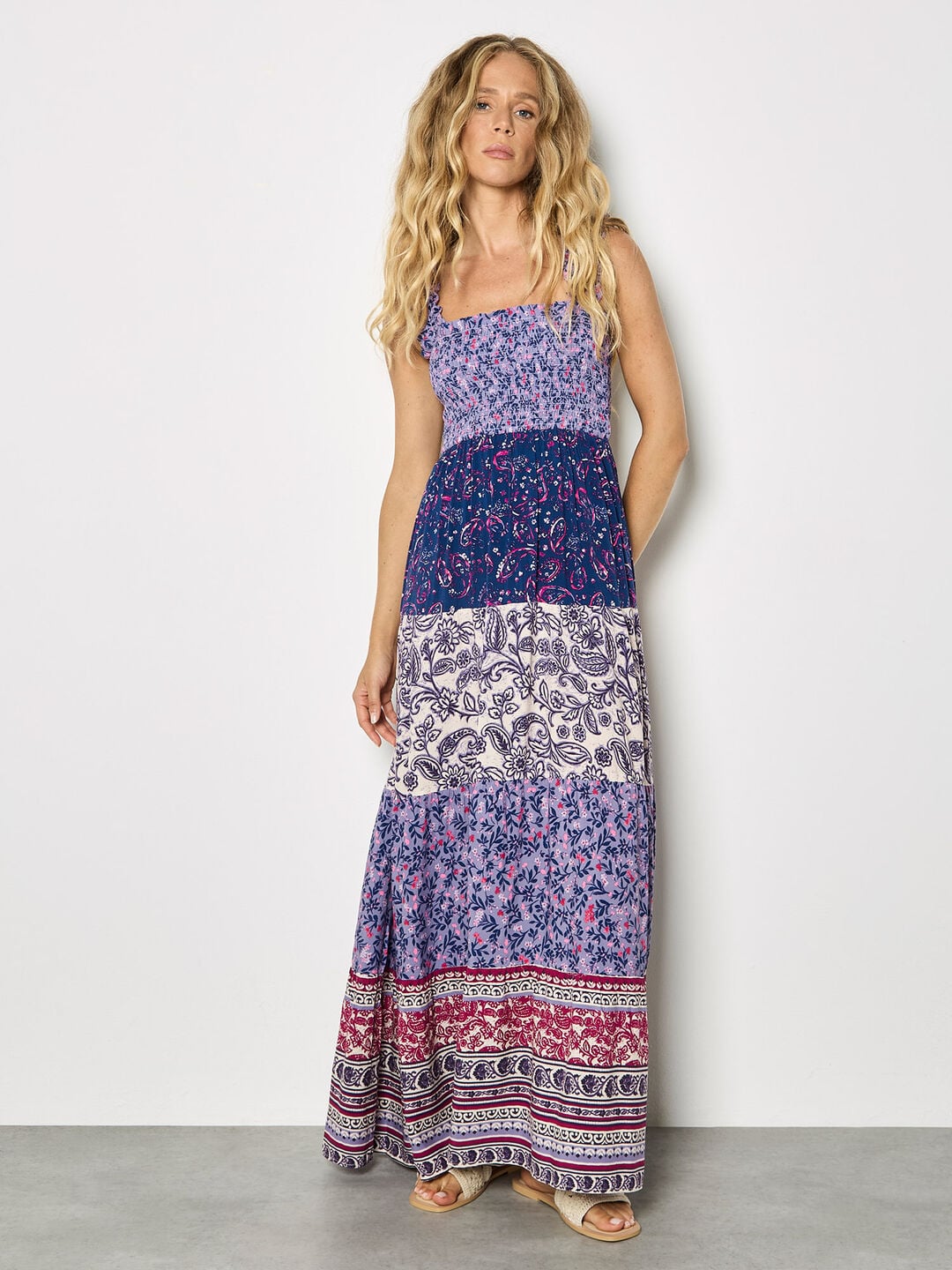 floral patch maxi dress floral pink dresses for women What Dreams Are Made of Floral Maxi Dress