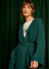 Waffle Knit Pyjama Robe, Green, large