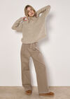 Oversized Chunky Knit Jumper, Stone, large