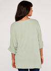 Waffle Knit Top, Mint, large