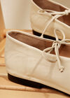 Ballerines en cuir, blanc, grand