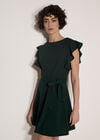 Jersey Crepe Mini Dress, Green, large