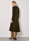 Knitted Midaxi Dress, Khaki, large