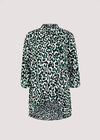 Cheetah High Low Shirt, Green, large