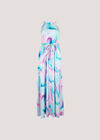 Pastel Swirl Satin Maxi Dress, Mint, large