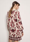 Folk Floral Mini Jumper Dress, Stone, large