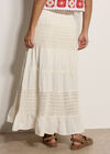Crochet Tiered Maxi Skirt
, Cream, large