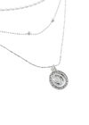  Chain Multirow Necklace, Silver, large