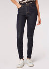 Sienna Raw Denim Skinny Jeans, Navy, large