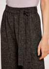 Twill Culotte Trousers, Black, large